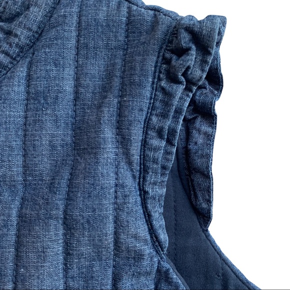Tea Citizen Chambray Girls Zipper Vest Size Large - Picture 4 of 9